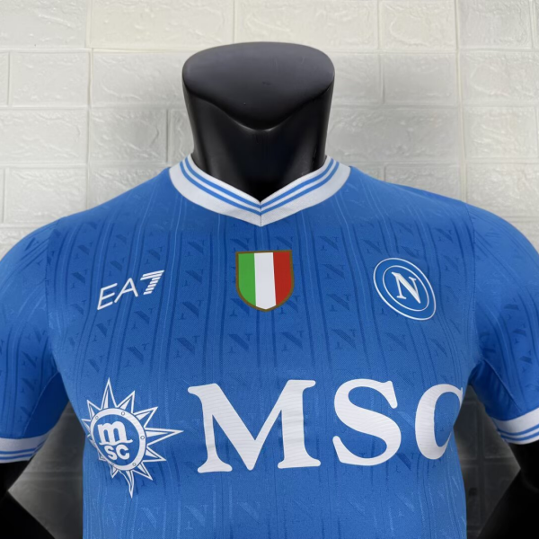SSC Napoli 2025/26 Home Jersey | EA7 Official Fan Version - Customizable Names/Numbers