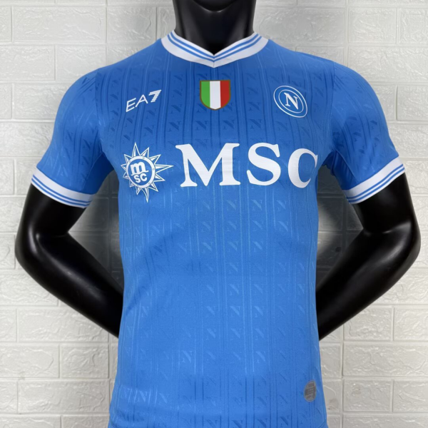 SSC Napoli 2025/26 Home Jersey | EA7 Official Fan Version - Customizable Names/Numbers