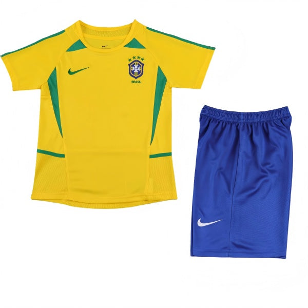 02-04Brazil Blue Kids' Football Jersey - Quick-Drying Sports Shirt, Youth Version