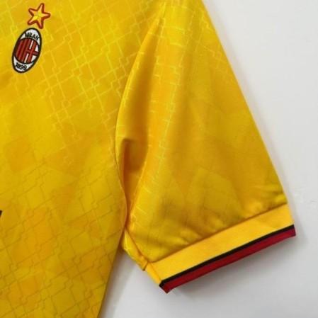 AC Milan 1996-98 Retro Away Jersey | Lotto Yellow Paolo Maldini #3