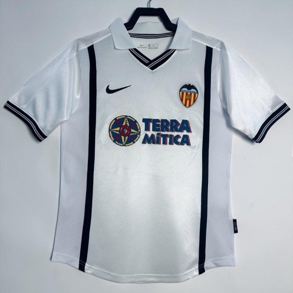 1999-01 Valencia CF 2001-2002 Retro Away Soccer Jersey