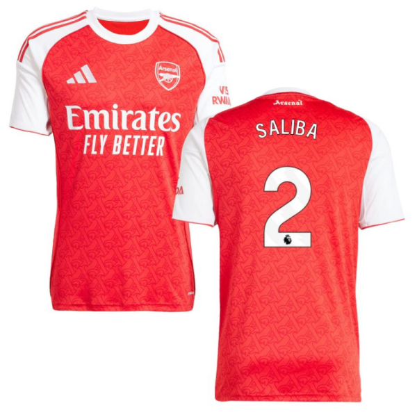 Arsenal 2025-2026 Home Jersey - Saliba