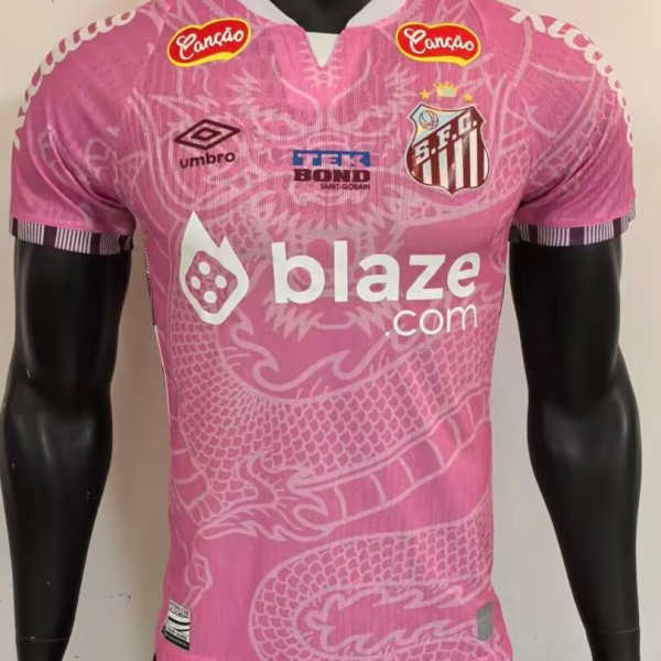 25-26Santos FC 2025/26 Pink Dragon Jersey - Neymar #11