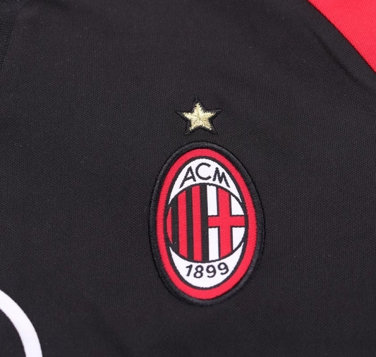 00-01 Kids' AC Milan Black Retro Football Kit  with Opel Sponsor